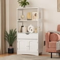 Sideboard Storage with 2 Open Shelves, 1 Drawer and 1 Cupboard