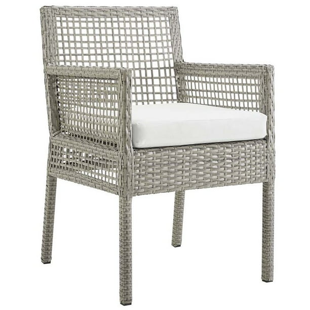 Modway Aura Outdoor Patio Wicker Rattan Dining Armchair, Multiple