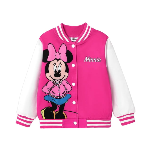 Chaqueta Disney Minnie Mouse Varsity Bomber para niñas de 5 a 6 años
