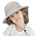 thumbnail image 5 of shoper Toddler Sun Hat Breathable Mesh Wide Brim with Chin Strap Adjustable Solid Color Lightweight Kids Bucket Hat Jan and Jul Sun Hat Summer Outdoor Grey S, 5 of 6