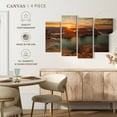 thumbnail image 5 of Elephant Stock Gunsight Sunrise Wall Art - Horizontal Multi Panel Canvas - Living Room Wall Decor - Nature Multi Panel - Orange And Beige Decor By John Gavrilis - 43" x 27", 5 of 8