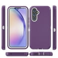 thumbnail image 6 of Xhy Samsung Galaxy A54 5G Case with Screen and Lens Protector Military Grade Heavy Duty 3 in 1 Shockproof Armor Rugged Durable for Galaxy A54 5G Phone - Purple+White, 6 of 6