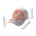 thumbnail image 2 of Women's Floral Bird Print Baseball Cap - Lightweight Adjustable Outdoor Sun Hat, Breathable Summer Garden Cap, 2 of 8