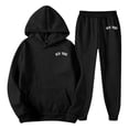 thumbnail image 4 of Sweatsuits for Men Set 2 Piece Casual Solid Color Hoodie Sweatshirt and Joggers Sweatpants Sets Comfortable Fall Winter Long Sleeve Sport Suit with Pocket, 4 of 4