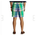 thumbnail image 2 of Polo Ralph Lauren Men's Classic-Fit Linen Madras 9 Inseam Green, 30, 2 of 2