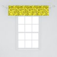 thumbnail image 2 of Ambesonne Botanical Valance Pack of 2, Modernistic Outline Roses, 54"X12", Yellow and Charcoal Grey, 2 of 3