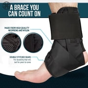 Luxtrada Ankle Brace Support Plantar Fasciitis Lace Up Stabilizer Sprain Wrap Pain Relief Adjustable Wrap - Fits Either Left and Right Foot (Size S)