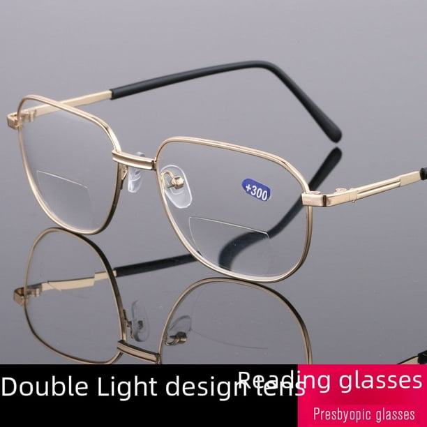 Gafas de presbicia de resina de doble propósito y doble luz para ver de  lejos y de cerca, espejo, lentes con ojos de presbicia de moda, las  gafas