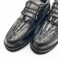thumbnail image 3 of The Western Shops Mens Embossed Crocodile Ostrich Print Leather Lace Up Shoe, 3 of 6