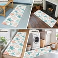 thumbnail image 5 of Runner Rug 2'x6', Teal Red Coastal Washable Non-Slip Hallway Runner Rugs, Beach Nautical Sea Turtle Coral Starfish Bedside Rugs Floor Mats Carpet Runners for Kitchen Bathroom Laundry Room, 5 of 8