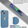 thumbnail image 6 of Phone Case for iPhone 13 and iPhone 14, Non-Slip Shockproof 10 Ft Military Dropproof Phone Case with 2 Tempered Glass Screen Protectors, 6.1 Inch (Blue), 6 of 14