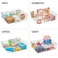thumbnail image 4 of mDesign Plastic 6 Compartment Kitchen Pantry Drawer Divided Organizer Bin, Clear, 4 of 8