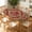 Burgundy-Paisley-Rug, variant on YESAD Elastic Tablecloth For Oval Tables, Waterproof Tablecover For Up To 42X68in Oval Table Cover, Dining Tablecover For Indoor And Outdoor, Holiday, Peach-Retro-Daisy