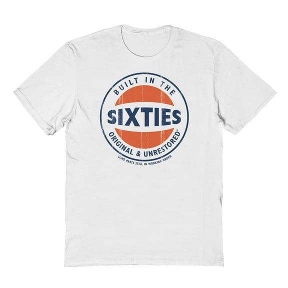 Original & Unrestored Iconic Sixties Graphic White Men's Cotton T-Shirt
