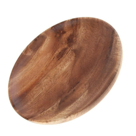 

Lovoski Wooden Plates Round Dish Fruit Tea Coffee Dessert Food Serving Tray