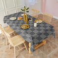 thumbnail image 3 of Dark Gray and Light Gray Checkered Pattern Rectangle Tablecloth 60"x102",Waterproof Polyester Rectangle Table Cloth, Wipeable Spillproof Polyester Tablecloth for Dining, Camping, Indoor and Outdoor, 3 of 6