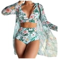 thumbnail image 2 of LSLJS Women's Imprimé Bikini Sangles Bikini Deep V Sexy Split Swimsuit Set Trois Pièces Swimsuit Set, 2 of 8
