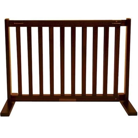 Essential Pet Products 42204 Small Free Standing Pet Gate - Mahogany