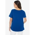 thumbnail image 3 of Jessica London Women's Plus Size Stretch Cotton Eyelet Cutout Tee, 3 of 4