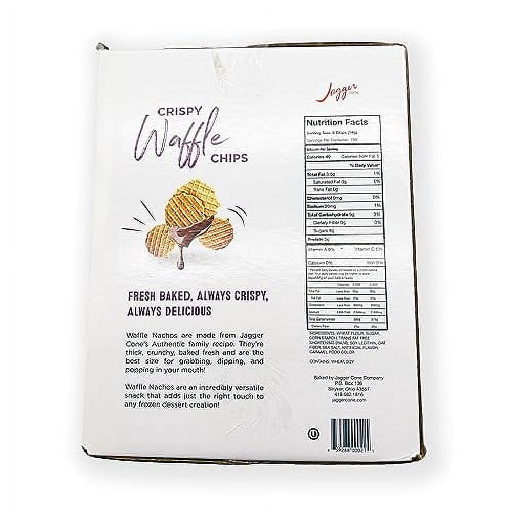 Jagger Cone Waffle Nachos®, Crispy Waffle Chips For Ice Cream Nachos, 5.5 Lb. Box