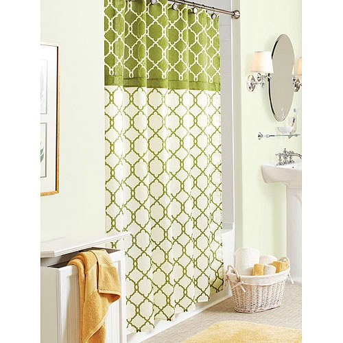 Better Homes and Gardens Trellis Shower Curtain, Green