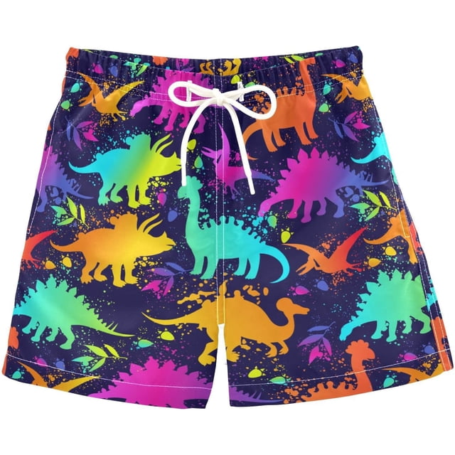 Boys Swim Trunks Beach Board Shorts Quick Dry Toddler Swimsuit Bathing Suits with Mesh Lining
