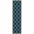 thumbnail image 4 of 2'x4' Blue and Ivory Trellis Indoor Outdoor Scatter Rug - 3'6" 62.99"W x 90.55"D x 0.16"H 5' x 8' Indoor Rectangle, 4 of 5