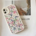 thumbnail image 3 of for iPhone 12 Case Cute Pink Colorful Oil Painting Flower Aesthetic Trendgrain Preppy Design Women Girl Phone Case with Camera Protection Shockproof 6.1 inches-Milky White, 3 of 16