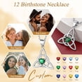 thumbnail image 4 of FaithHeart Celtic Knot December Birthstone Heart Necklace for Women 925 Sterling Silver Hypoallergenic Irish Celtic Birthday Jewelry with Gift Box for Mom Mothers Day, 4 of 7