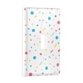 thumbnail image 2 of Yayeee Toggle Light Switch Wall Plate 1-Gang 4.5"x2.7" Home Decorative Outlet Cover, White Retro Pattern, 2 of 7