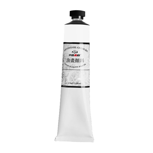 Pigmento para pintura al óleo, tubos de aluminio (170 ml), colores vibrantes a base de aceite. blanco