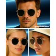 thumbnail image 3 of grinderPUNCH Classic Retro Sunglasses for Women Men UV400 Protection Lens and Lightweight Men Sun Glasses Small Circle Metal Frame, 3 of 8