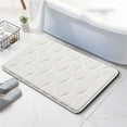 thumbnail image 5 of Lilgiuy Memory Foam Bath Mat Rug, Soft Comfortable Non-Slip Super Absorbent Quick Drying Machine Washable and Thick Bathroom Rug for Floor, Tub & Shower, 24 x 16 Inches, White, 5 of 6