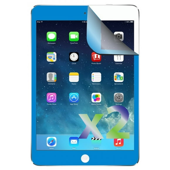 Exian iPad Mini / Mini 2 / Mini 3 Protecteurs d'Écran x 2 avec Bords Bleus