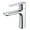Polished Chrome, variant on Fine Fixtures Round Single Hole Bathroom Faucet, Satin Nickel