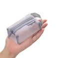 thumbnail image 2 of Monedero de malla cuadrada tridimensional de nailon simple, estuche para llaves de gran capacidad, bolso para tarjetas, monedero, bolsa de almacenamiento transparente, 2 of 6