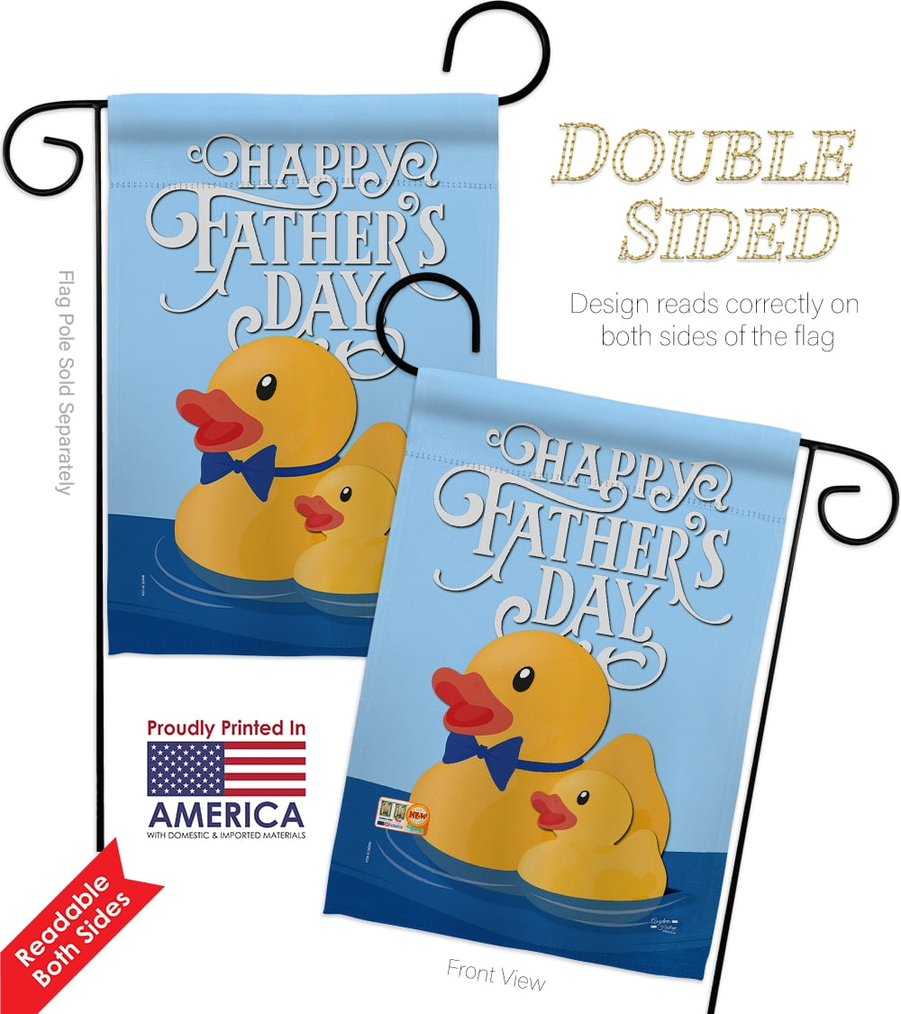 Details about   Daddy Yellow Duckie Garden Flag Father's Day Family Small Gift Yard House Banner 
