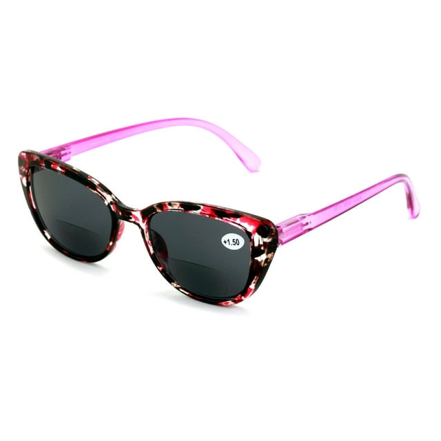 V W E Women S Bifocals Reading Sunglasses Reader Glasses Vintage Outdoor Cateye Black Leopard