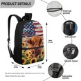 thumbnail image 2 of ZUXONGSY Highland Cattle American Flag Sunflower Print Backpack Set for Girls Boys 3 In 1 School Bookbag Set Travel Rucksack + Insulated Lunch Bag + Pencil Case, Lightweight Bookbag Satchel, 2 of 6