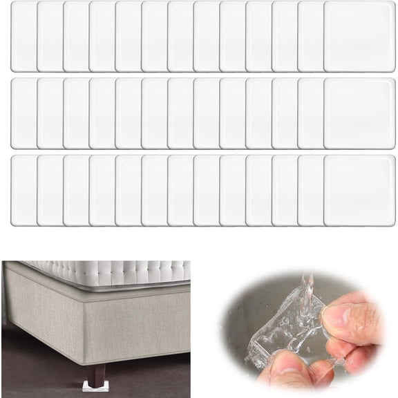 Non Slip Furniture Pads Tutuviw 40 Pcs Self Adhesive Anti Slip Furniture Pads, Clear No Skid Furniture Grippers, Anti Slide Hardwood Floors Protectors, Furniture Stoppers to Prevent Sliding