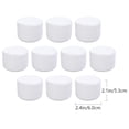thumbnail image 2 of PBPBOX 10pcs Round Cosmetics Storage Jars Empty Makeup Sample Containers for Home Use White PP, 2 of 6