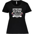 thumbnail image 3 of Inktastic Autism Awareness Autism Mom with Puzzle Ribbons Women's Plus Size T-Shirt, 3 of 5