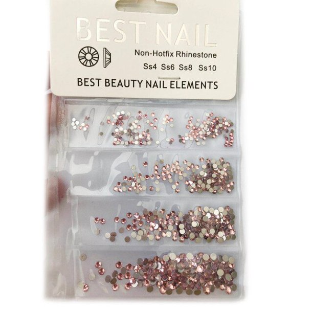 paquete de diamantes de imitación de cristal con reverso plano para uñas, tamaños mixtos SS4 SS6 SS8 SS10, piedras decorativas para decoración de uñas, gemas brillantes, accesorios de manicura Tan Jianjun unisex