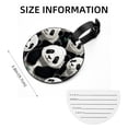 thumbnail image 5 of Panda 2Pcs PU Leather Round Luggage Tags with Privacy Cover and Name ID Tag for Suitcase, Handbags, Backpacks, School Bags, 5 of 6