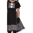 thumbnail image 2 of Dark Rag Doll Costume Girls Black N' White Evil Clown Fancy Dress Raggedy Ann, 2 of 2