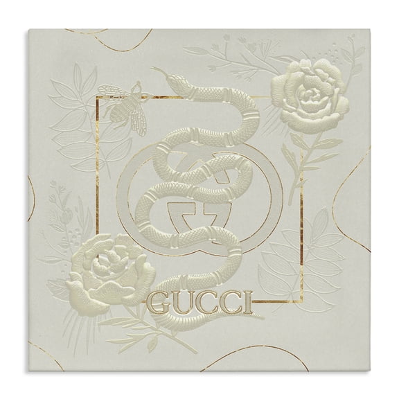 Stupell Industries Art Deco Bright Fashion Brand Snake Floral Canvas Art, 17 x 17, by Ziwei Li