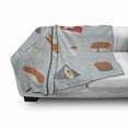 thumbnail image 3 of Sushi Soft Flannel Fleece Throw Blanket, Snacks as Nigiri Maki and Tobiko Rolls in the Style of Flat Design, Cozy Plush for Indoor and Outdoor Use, 70" x 90", Multicolor, by Ambesonne, 3 of 6