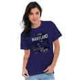 thumbnail image 3 of Maryland Map Shape Retro State Bird Plus Size Crewneck Graphic Tee Shirt Brisco Brands 2X, 3 of 4