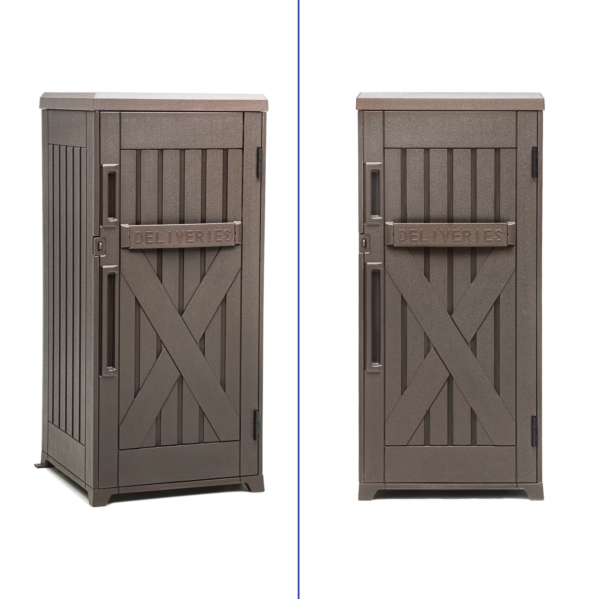 ModFusion Secure Outdoor Resin Mailbox & Storage Box - Brown, 60 Gallons