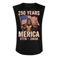 thumbnail image 3 of Men American Flag Patriotic Tank Top Independence Day 4th Of July Tank Tops Retro American Flag Graphic Sleeveless Patriotic Tees We the People Round Neck Tops,Black 2XL, 3 of 3